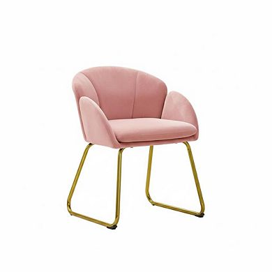 Accent Chair With Golden Metal Legs