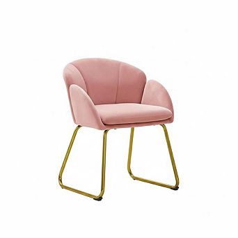 Accent Chair With Golden Metal Legs