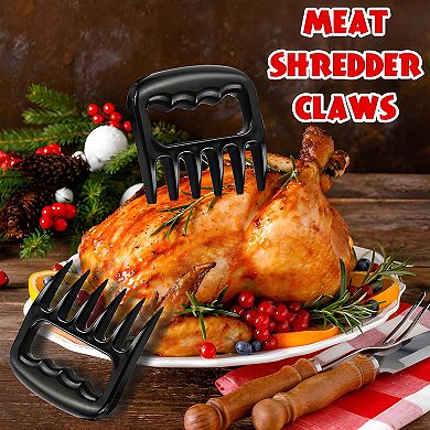 27pcs Stainless Steel BBQ Tools Set with Meat Claws & Carry Bag,