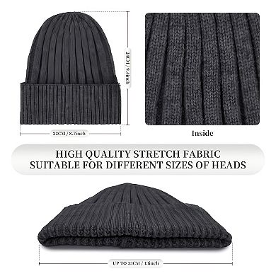 3-Piece Cold Weather Set for Men - Beanie, Touchscreen Gloves & Scarf