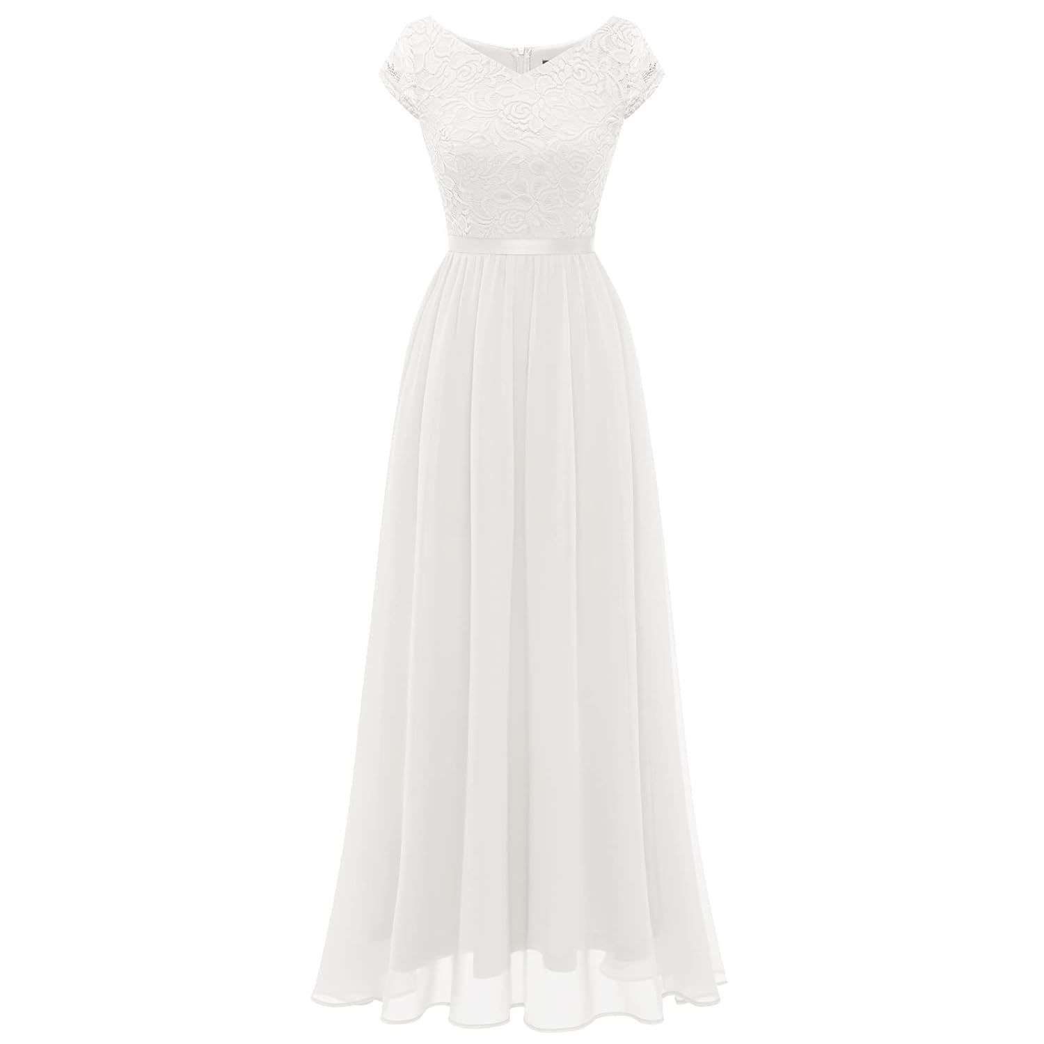 Женские платья Long White Formal Dress for Women, Graduation or Bridesmaid Dress