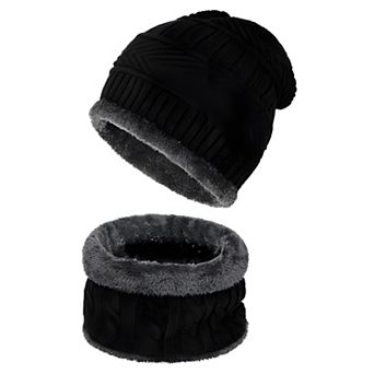 Cozy Winter Beanie Hat and Scarf Set for Men and Women