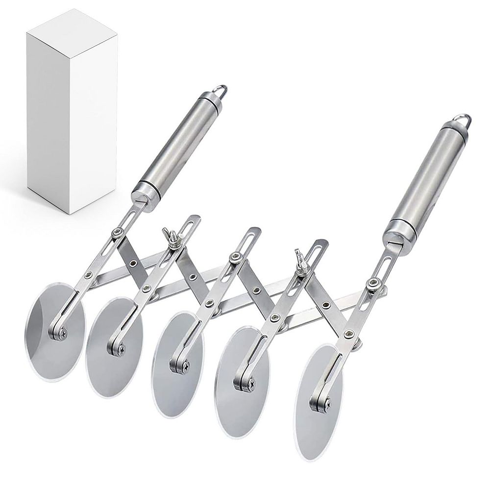 5-Wheel Stainless Steel Pastry Cutter Multi-Use Tool for Pizza, Dough ...