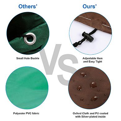 210D Heavy-Duty Waterproof Grill Cover Outdoor Wind & Dust Protection