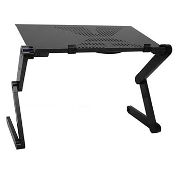 Foldable Laptop Table Bed Desk with Mouse Board, Aluminum Tray for Home/Office