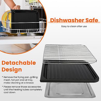 Smokeless 3-in-1 Hot Pot & Grill with Non-Stick Surface