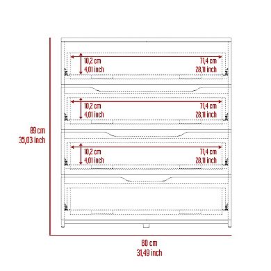 Zoe Dresser, Superior Top, Four Drawers