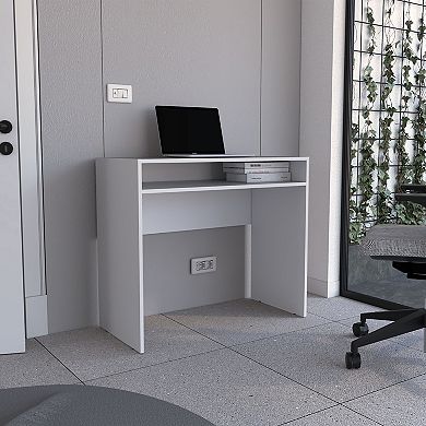 Stella 35" Wide Writing Desk With Shelf