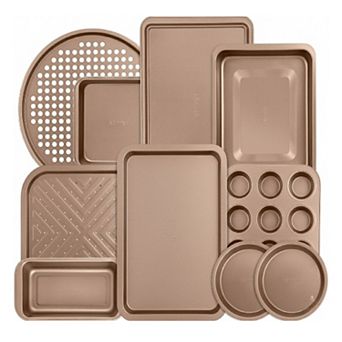 BAKKEN 10 pc Nonstick Carbon Steel Bakeware Set, Stackable, Oven Safe 450°F