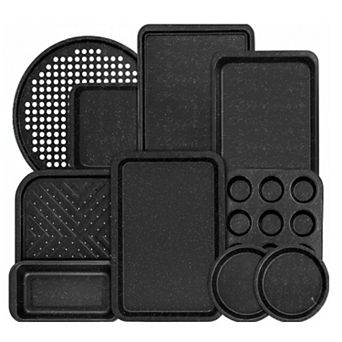 BAKKEN 10 pc Nonstick Carbon Steel Bakeware Set, Stackable, Oven Safe 450°F