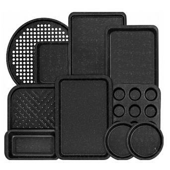 10 pc Nonstick Carbon Steel Baking Pan Set Oven Safe Up to 450°F