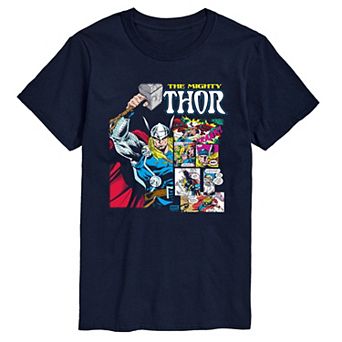 Men's Marvel The Mighty Thor Comic Panels Graphic Tee