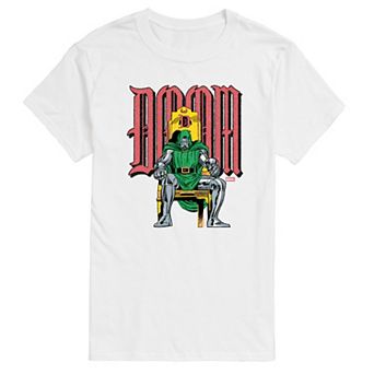 Men's Marvel Doctor Doom Throne Distressed Graphic Tee