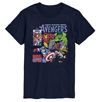 Men's Marvel The Avengers Comic Panel Distressed Graphic Tee