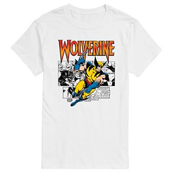Men's Marvel Wolverine Comic Panels Graphic Tee