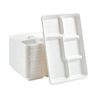 100-Pack Compartment Paper Plates