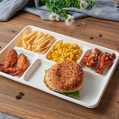 100-Pack Compartment Paper Plates