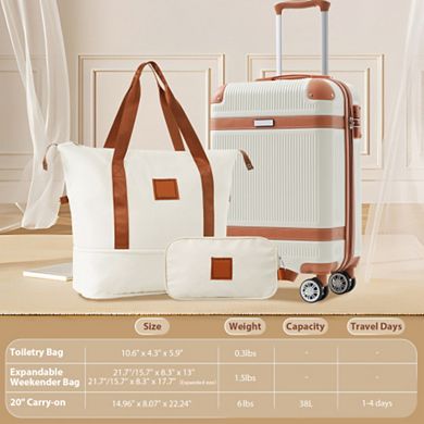 3-Piece Carry-On Luggage Set