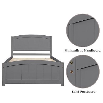 Merax Wood Platform Bed with Headboard