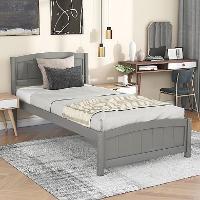Merax Wood Platform Bed with Headboard