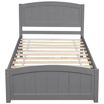 Merax Wood Platform Bed with Headboard