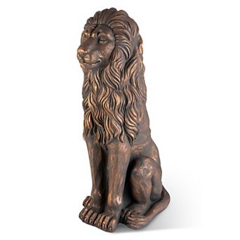 Glitzhome 36.25"H Oversized MGO Guardian Sitting Lion Garden Statue