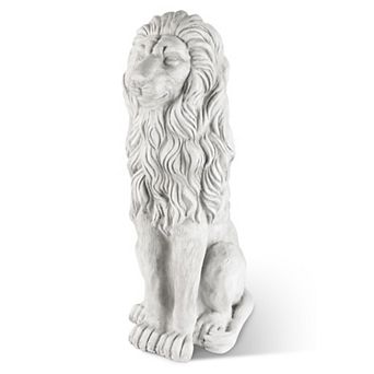 Glitzhome 36.25"H Oversized MGO Guardian Sitting Lion Garden Statue
