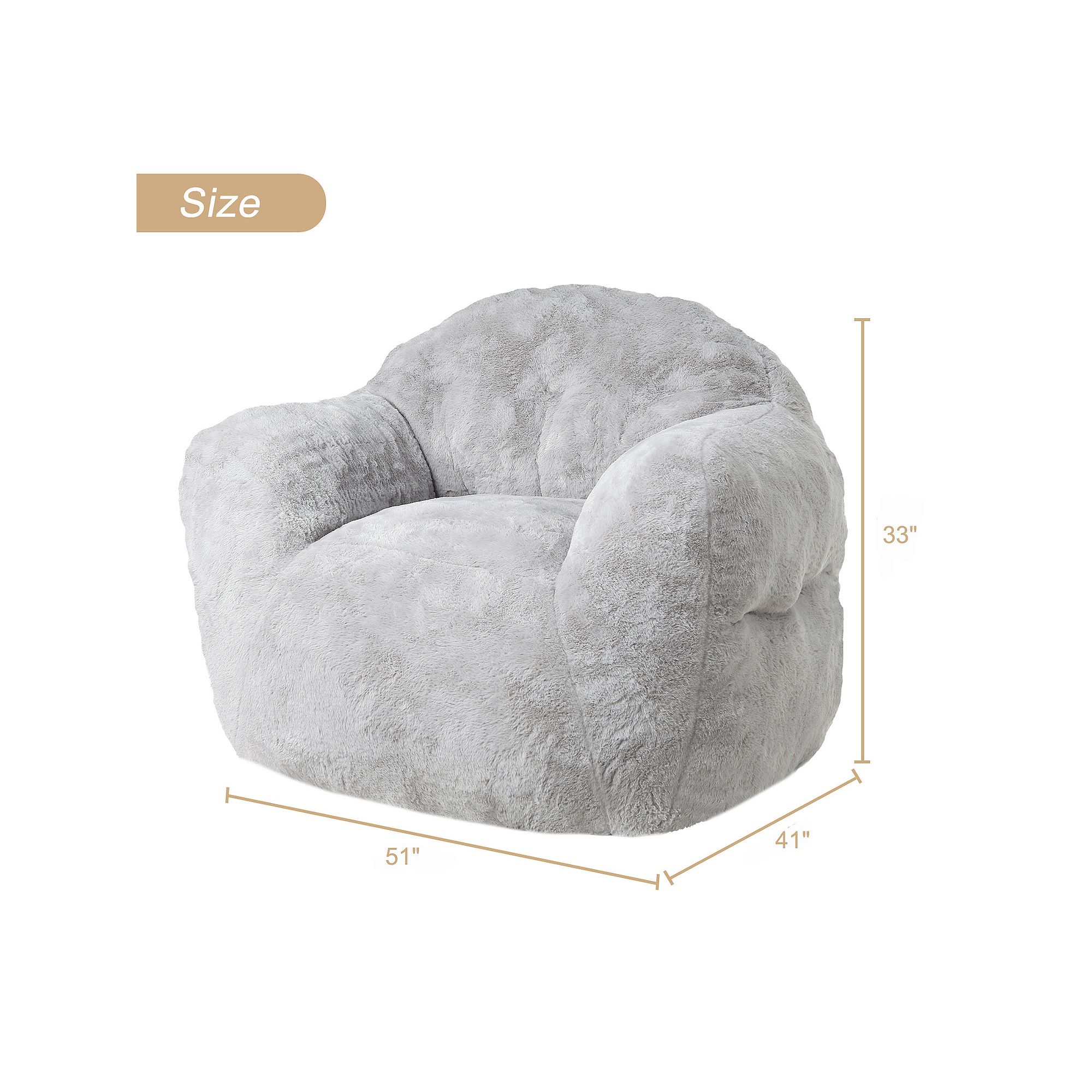 Size dimensions for 51 bean bag chair