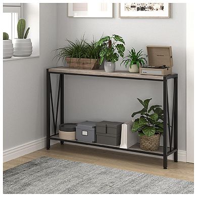 Entryway Sofa Table with 2-Tier Storage Shelves - Multi-Functional Console Table
