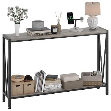 Entryway Sofa Table with 2-Tier Storage Shelves - Multi-Functional Console Table
