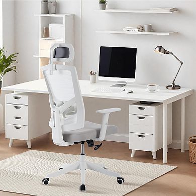 Ergonomic Office Chair, Adjustable Mesh Desk Chair,Swivel Executive Chair on Rolling Wheels