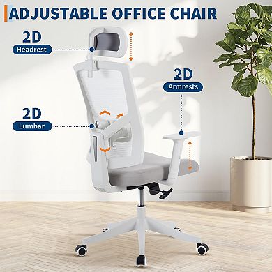 Ergonomic Office Chair, Adjustable Mesh Desk Chair,Swivel Executive Chair on Rolling Wheels