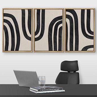 Abstract Spiral Polygon Collage Wall Art