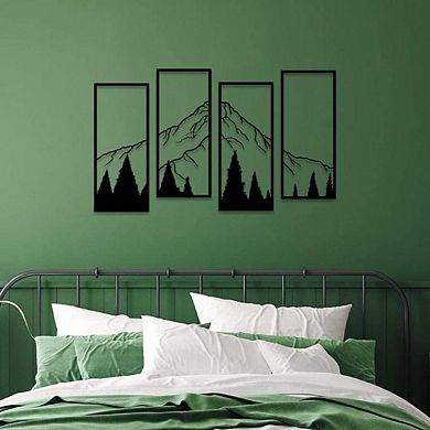 Metal Mountain and Forest Wall Decorations