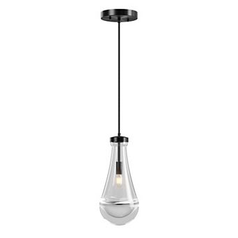 Modern Raindrop Glass Pendant Light with Thickened Metal for Kitchen Island and Dining Room