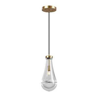 Modern Raindrop Glass Pendant Light with Thickened Metal for Kitchen Island and Dining Room