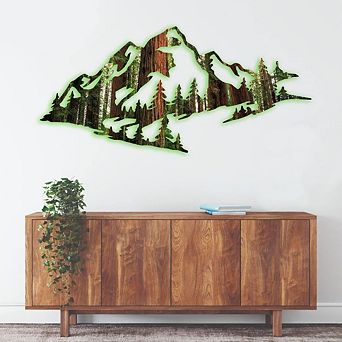 Rust-Free Led Mountain Wall Art