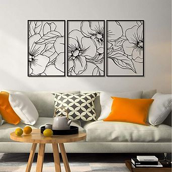 Minimalist Floral Single Line Wall Art