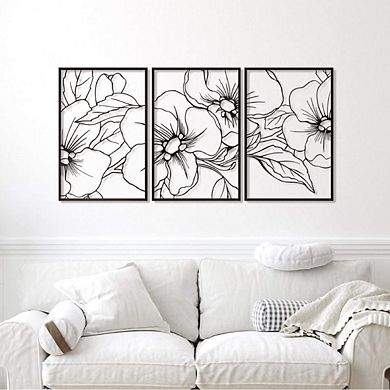 Minimalist Floral Single Line Wall Art