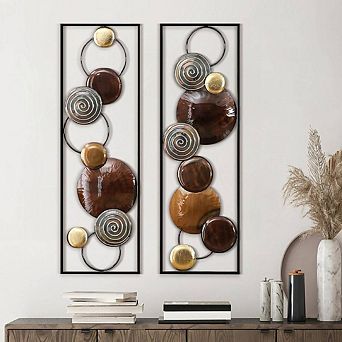 Abstract Metal Wall Art With Frame