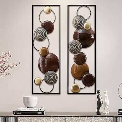Abstract Metal Wall Art With Frame