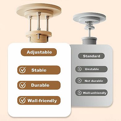Adjustable Floor to Ceiling Cat Tree with Condo Bed and Hammock