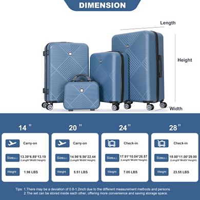 Lightweight Abs Suitcase Set