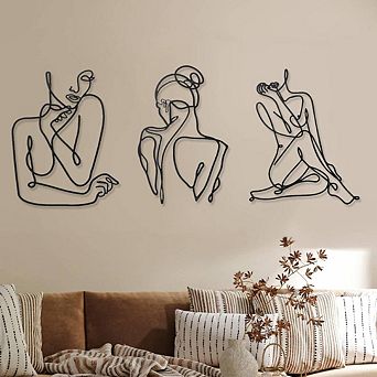 Modern Woman Line Drawing Wall Art