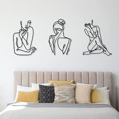 Modern Woman Line Drawing Wall Art