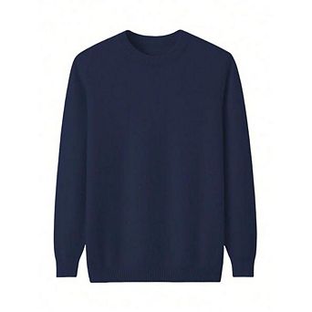 Men's Solid Color Crew Neck Sweater