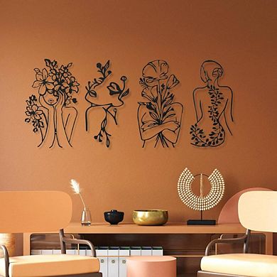 Abstract Woman Metal Wall Art