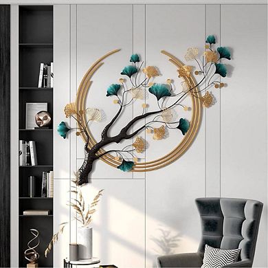 Ginkgo Leaf Metal Wall Art Decor