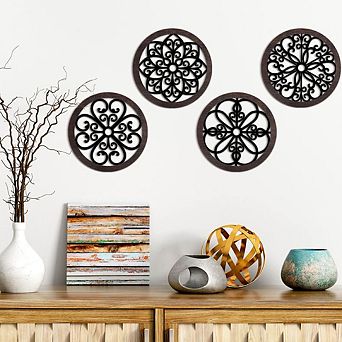 Round Hollow Carved Design Wall Art