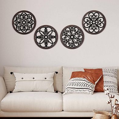 Round Hollow Carved Design Wall Art